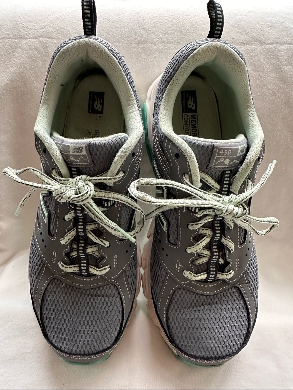 New Balance 430 Women's Gray and Mint Athletic Sneakers